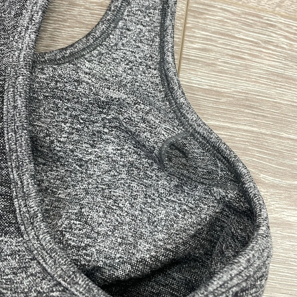 Gymshark Flex Sports Bra Charcoal Gray and Teal M